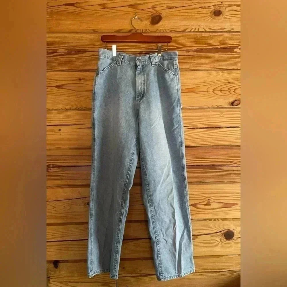 Vintage Levi’s 512 High Rise Cargo Mom Jeans Light Wash Size 12M